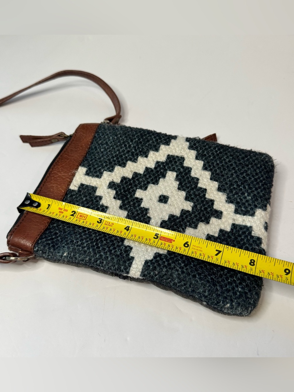 Mona B Canvas & Woven Aztec Small Crossbody Purse, Boho Western Chic - Picture 10 of 11